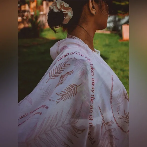 Hosanna Light Pink Prayer Scarf NWOT - Picture 4 of 5